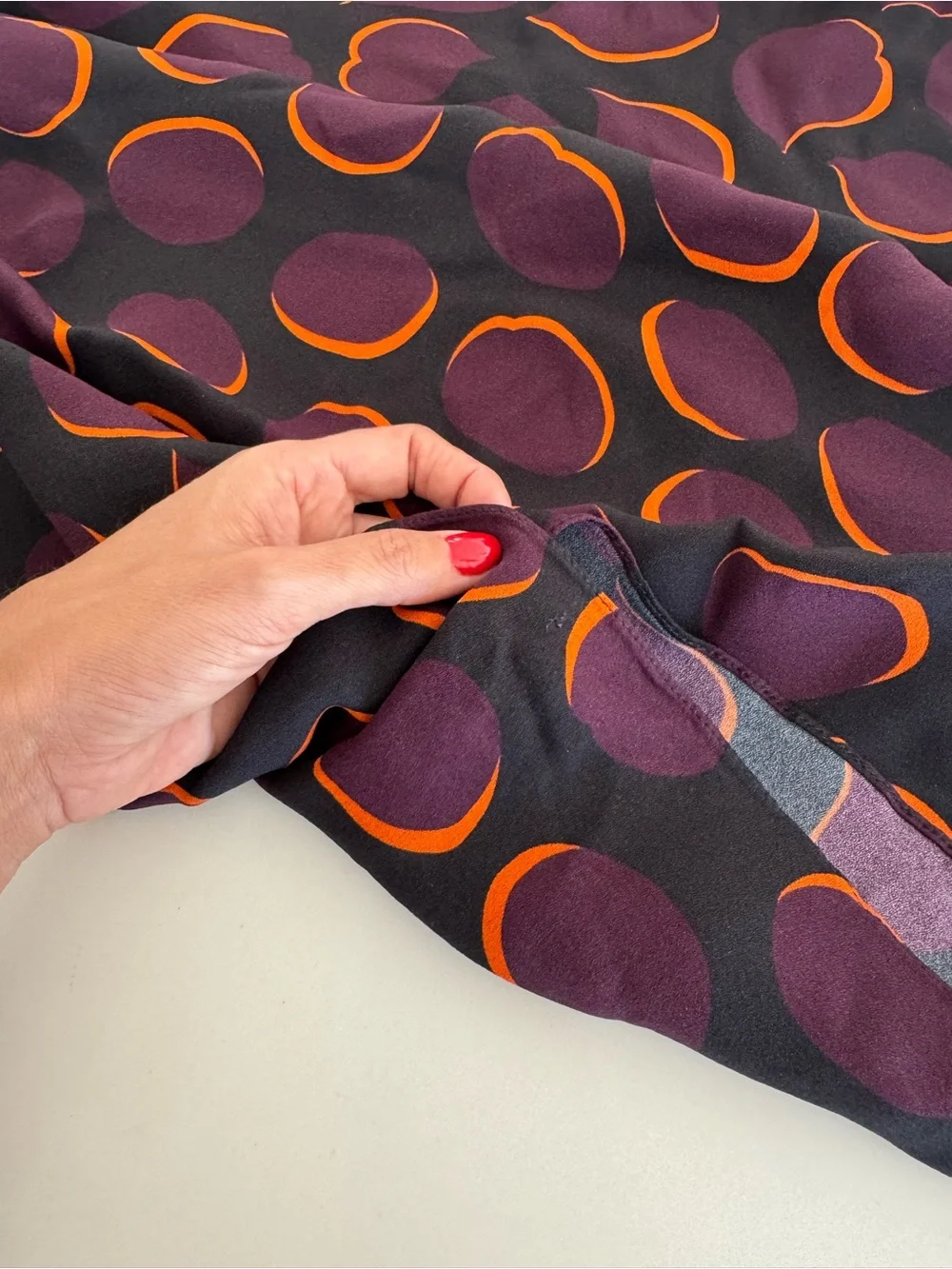 Marni Black Midi Skirt with Purple and Orange Pattern sz M - Picture 10 of 14